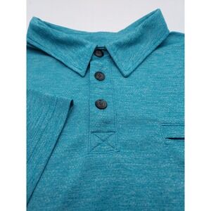 Duluth Trading Co. Men's 2XL Turquoise Short Sleeve Polo Shirt